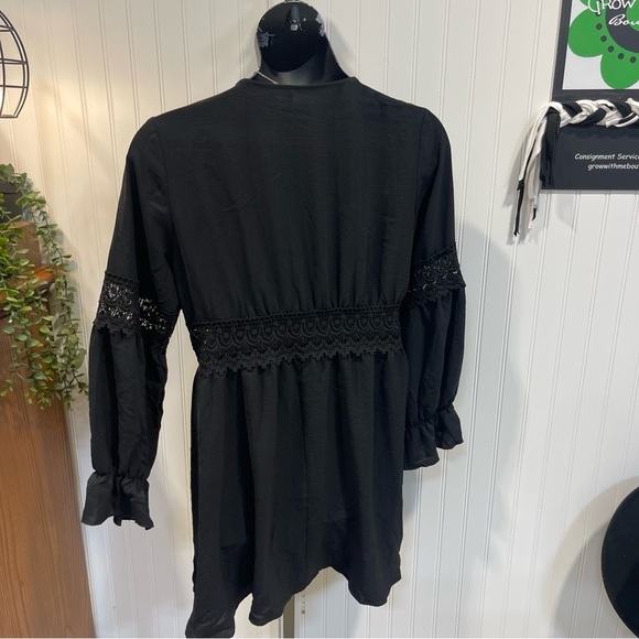 Cupshe Black Lace Trim Swim Coverup - Picture 5 of 7